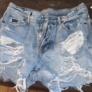 American eagle distressed shorts